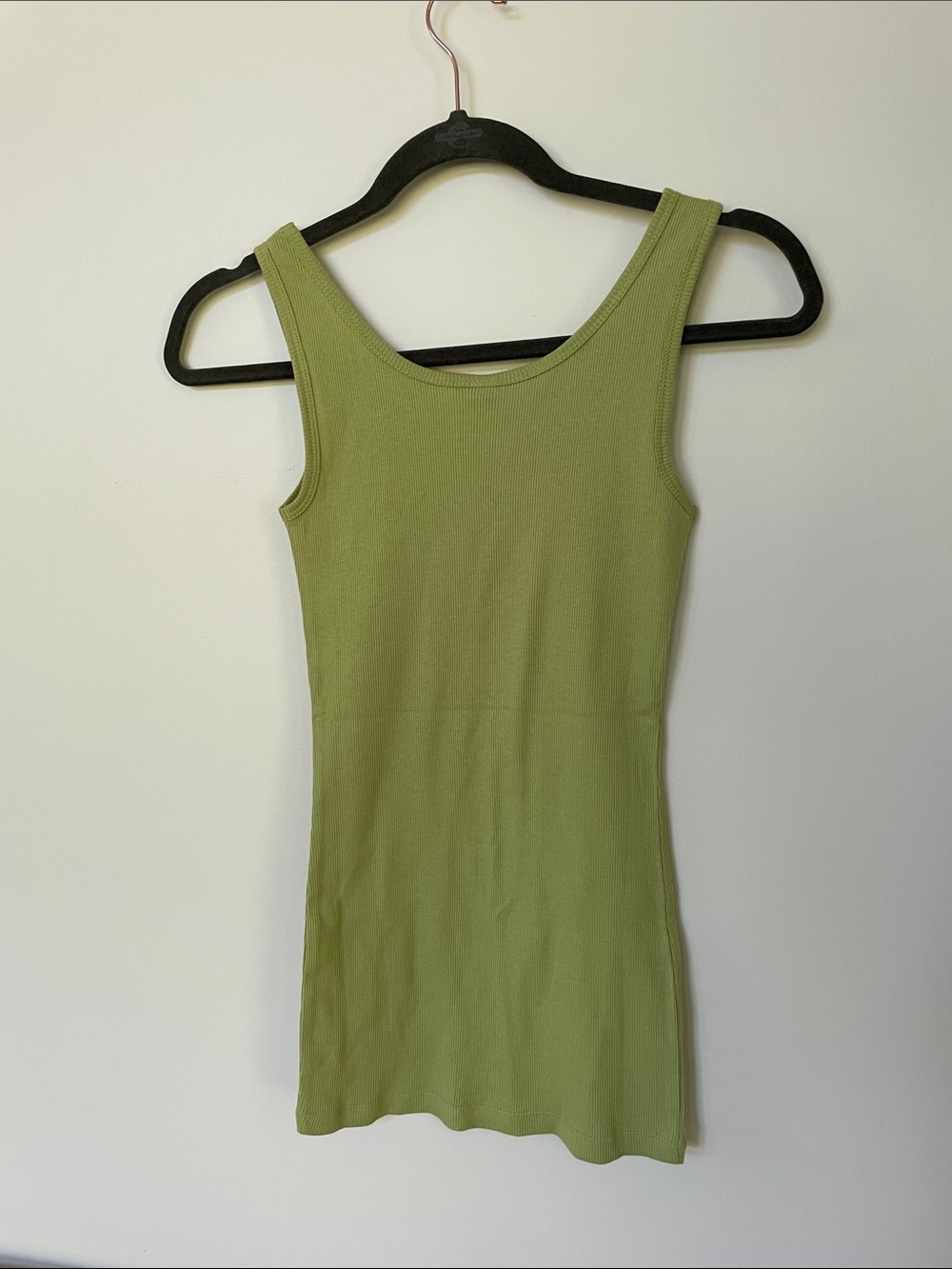 Copper Key Light Olive Ribbed Tank Top - Picture 3 of 5